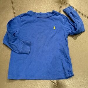3T Polo Ralph Lauren toddler boys Blue Long Sleeve Shirt